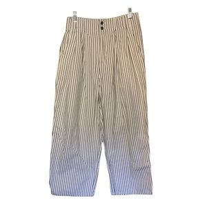 Urban Outfitters Black and White Striped Cotton Trousers